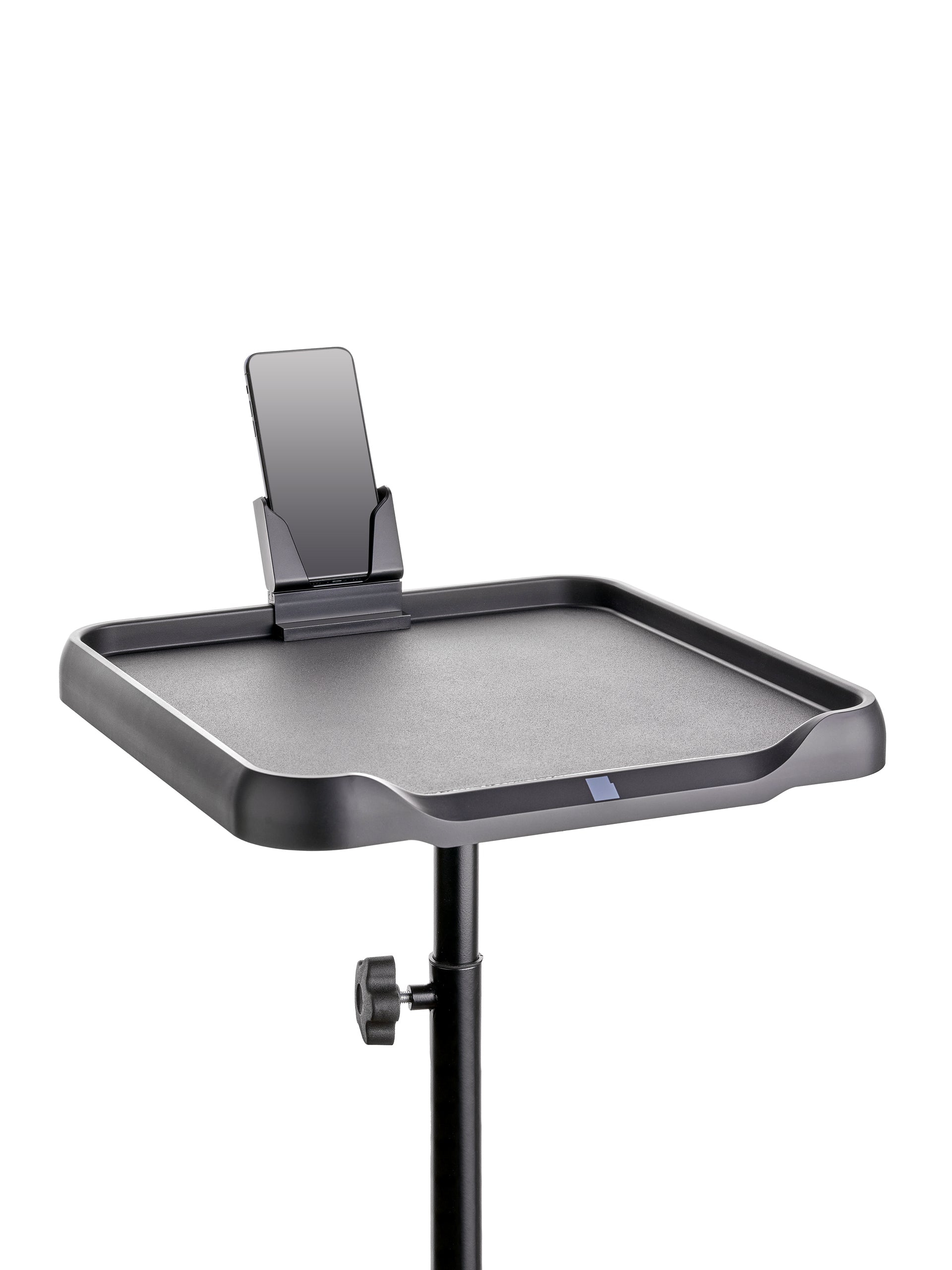 LEVSHAssistant rolling salon workstation table with magnetic phone holder stand for hairstylists filming Reels, timing balayage and client consultations