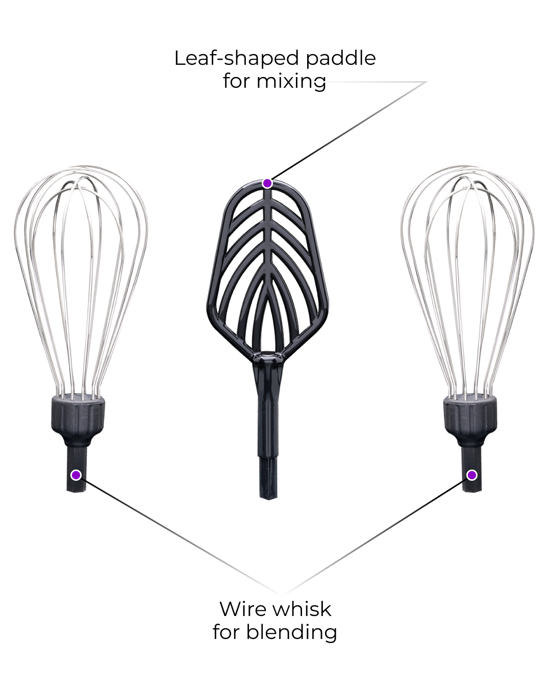 LEVSHA black cordless hair color mixer with leaf-shaped paddle attachment